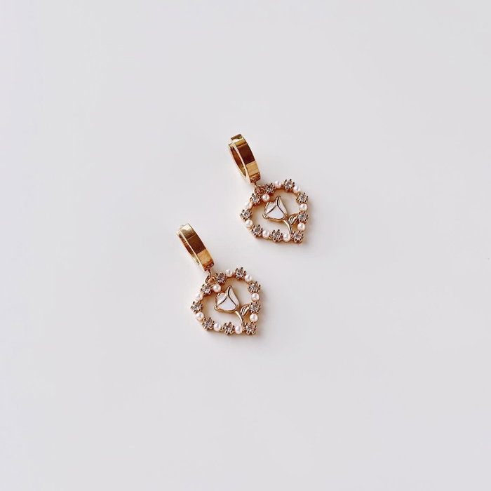 Heliophilia Silver Pendientes de Acero Inoxidable 316L Color Dorado Tamaño 3 cm Resistentes a la Corrosión Impermeables Estilo Romántica para Mujer